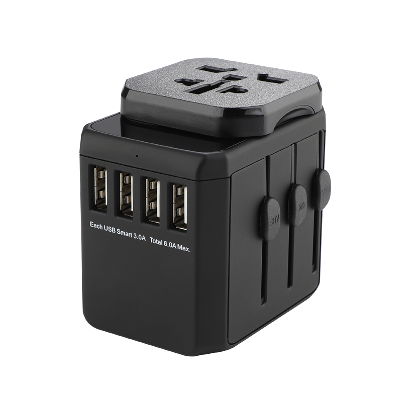 Common 4 USB port 5V / 6A standard Multi - usage Travel adapter